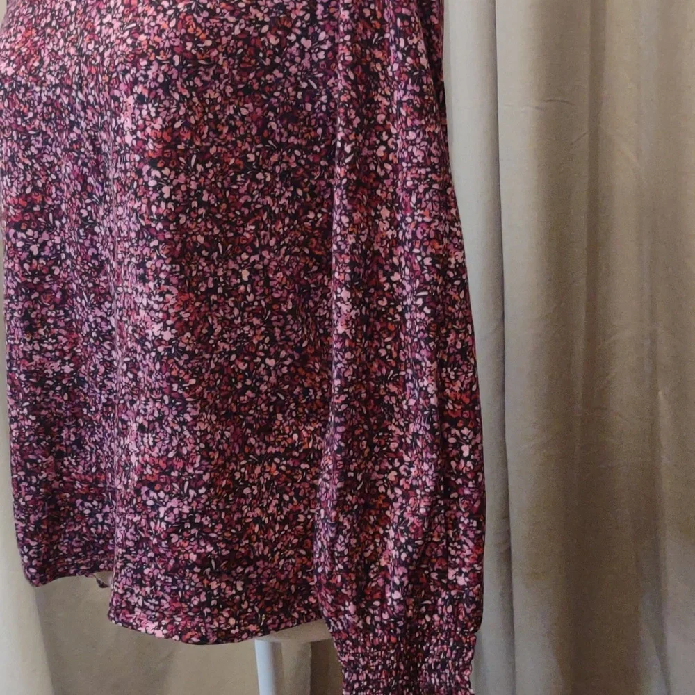 J. Jill mock neck cotton/modal print top